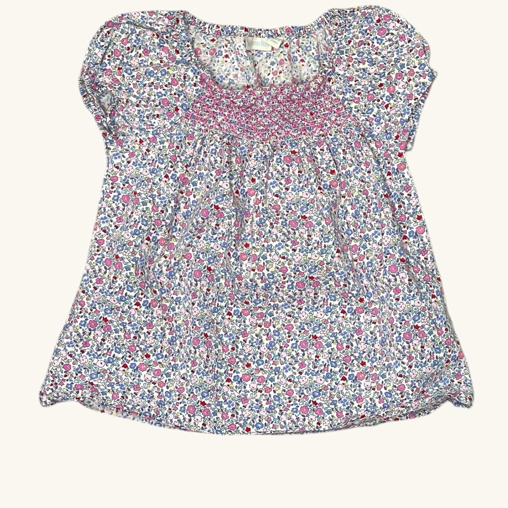 JoJo Maman Bebe Floral Smocked Top 2-3Y Cottagecore Liberty Style